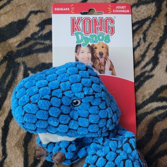 Kong Dog  Dyno Blue or Green w Squeak med/large New! - Picture 2 of 2